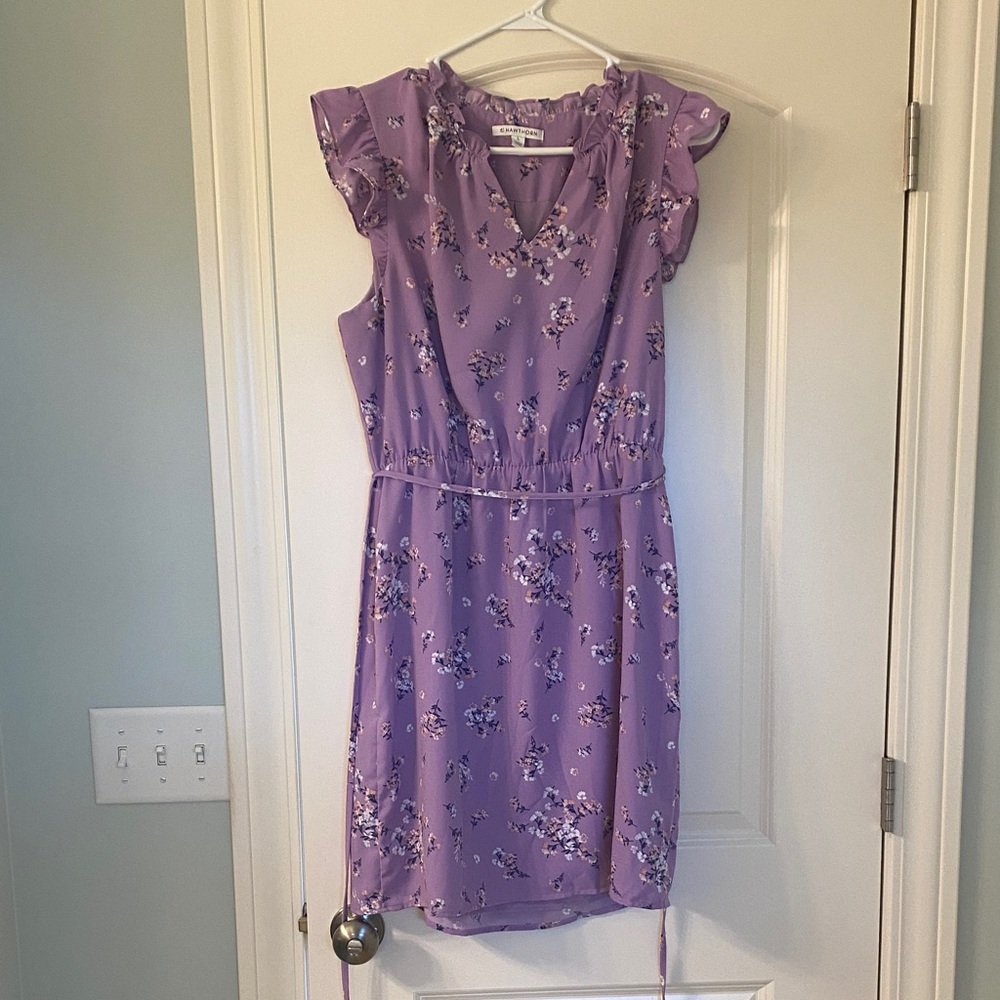 41 Hawthorn Purple Floral Mini Dress